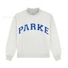 Womens Embroidered Half-Zip Sweatshirt Casual Loose Fit Long Sleeve Thick Fleece Top Daily Wear