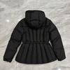 Womens Winter Hooded Zip-Up Down Jacket Slim Fit Solid Color Warm Puffer Coat Daily Wear