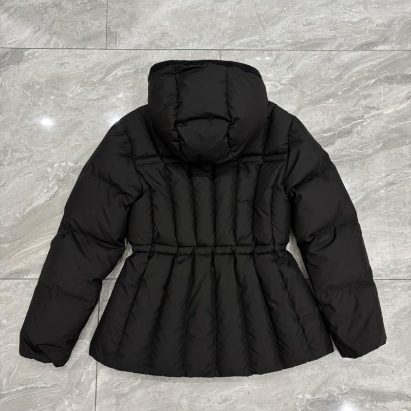 Womens Winter Hooded Zip-Up Down Jacket Slim Fit Solid Color Warm Puffer Coat Daily Wear