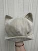 Cat Ear Beret Hat for Women, Autumn/winter New Face-flattering Small Vintage Faux Suede Octagonal Painter Newsboy Hat