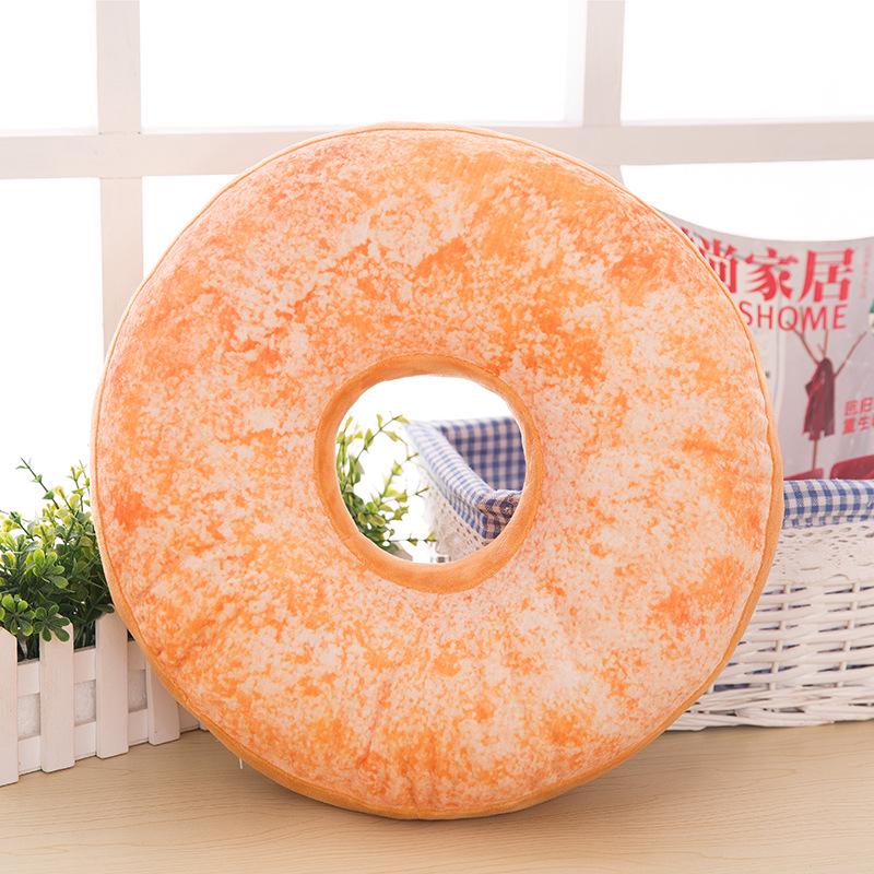40cm Cute Donut Plush Pillow Cover Soft Cozy Cushion Case | Creative Food Shaped Throw Pillow for Home Decor Sofa Bedroom | Funny Gift for Her
