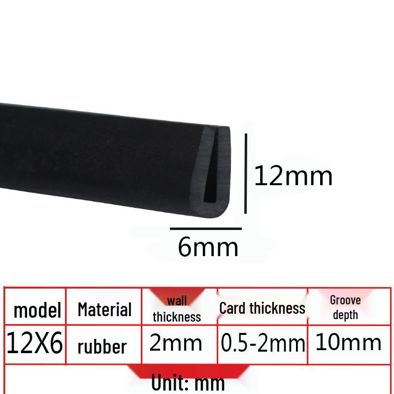 U-Shaped Rubber Anti-Collision Edge Strip for Glass Sealing