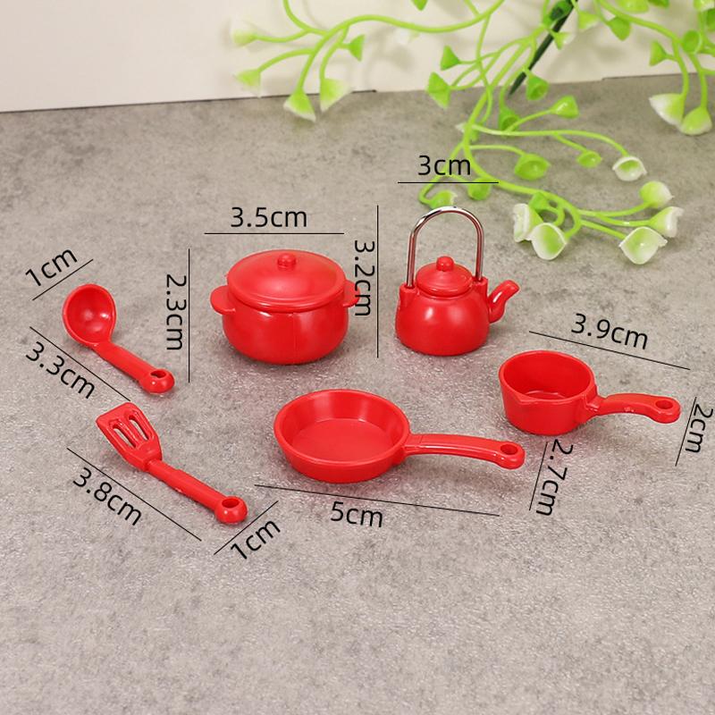 

1Pcs/1Set Kids Toys 1:12 Dollhouse Miniature Soup Pot Spoon Pan Kettle Model Kitchen Cookware Accessories DIY Decoration