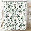 Modern Green Eucalyptus Shower Curtain White Watercolor Floral Bath Decor for Bathroom Decorations