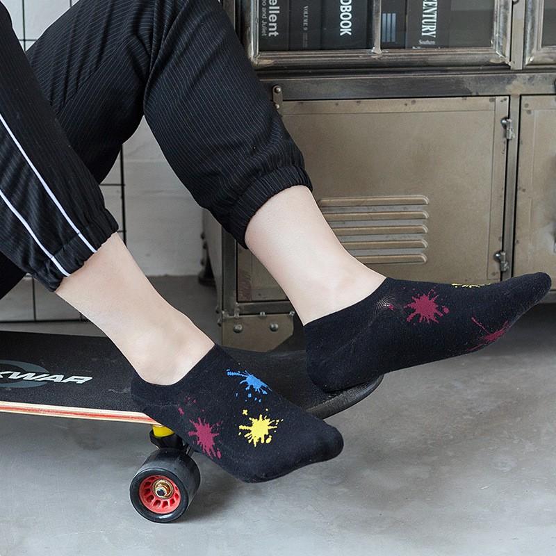 Invisible No-Show Socks Men Women Cotton Blend Low-Cut Anti-Slip Short Breathable Comfort Fit