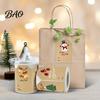 Beschreibbare Weihnachtsetiketten 250 Stück/Rolle Anhänger, Selbstklebend mit Schreibfläche, Geschenkklebeetiketten Saisonale Verpackung für Dekorative Umschläge
