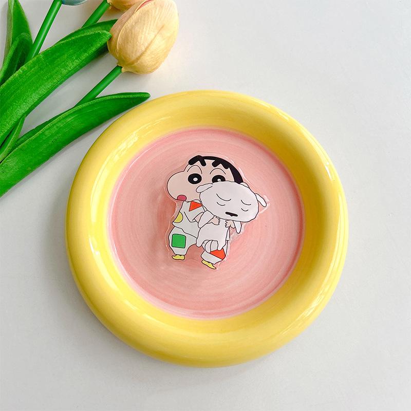 Cartoon Xiaoxin Cute Airbag Mobile Phone Holder Back Sticker Retractable Acrylic Desktop Watching Drama Support Frame Niche