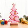Christmas Tree Decor Candy Colors Gingerbread Man Design Wood Tabletop Decoration Wall Fireplace Shelf Ornament Gift