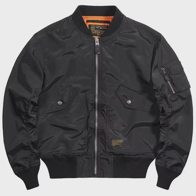 Jaqueta de Voo Masculina da Moda: Jaqueta Casual de Trabalho Baseball com Gola Alta para Primavera/Outono.
