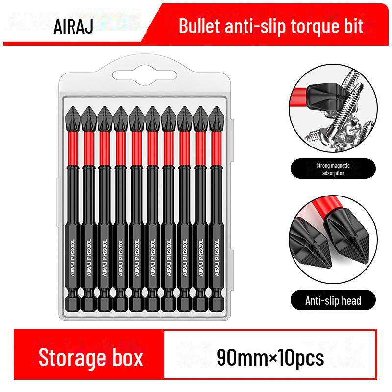 Magnetischer Kreuzschraubendreherkopf aus Wolframstahl, rutschfest, schlagfest, elektrisches Handwerkzeug mit hoher Härte