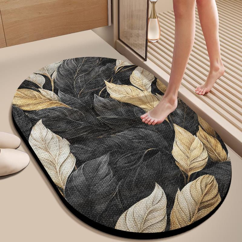 Anti-skid Mats for High-grade Sense Bathroom Bibulous Fast-drying Diatom Mud Mats for Bathroom