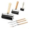 3 stycken gummiroller konstmålningsverktyg DIY hantverk tryck presenter robust målarpensel bläckapplicerare