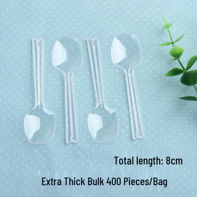 

Disposable Transparent Plastic Tasting Spoons, 8cm