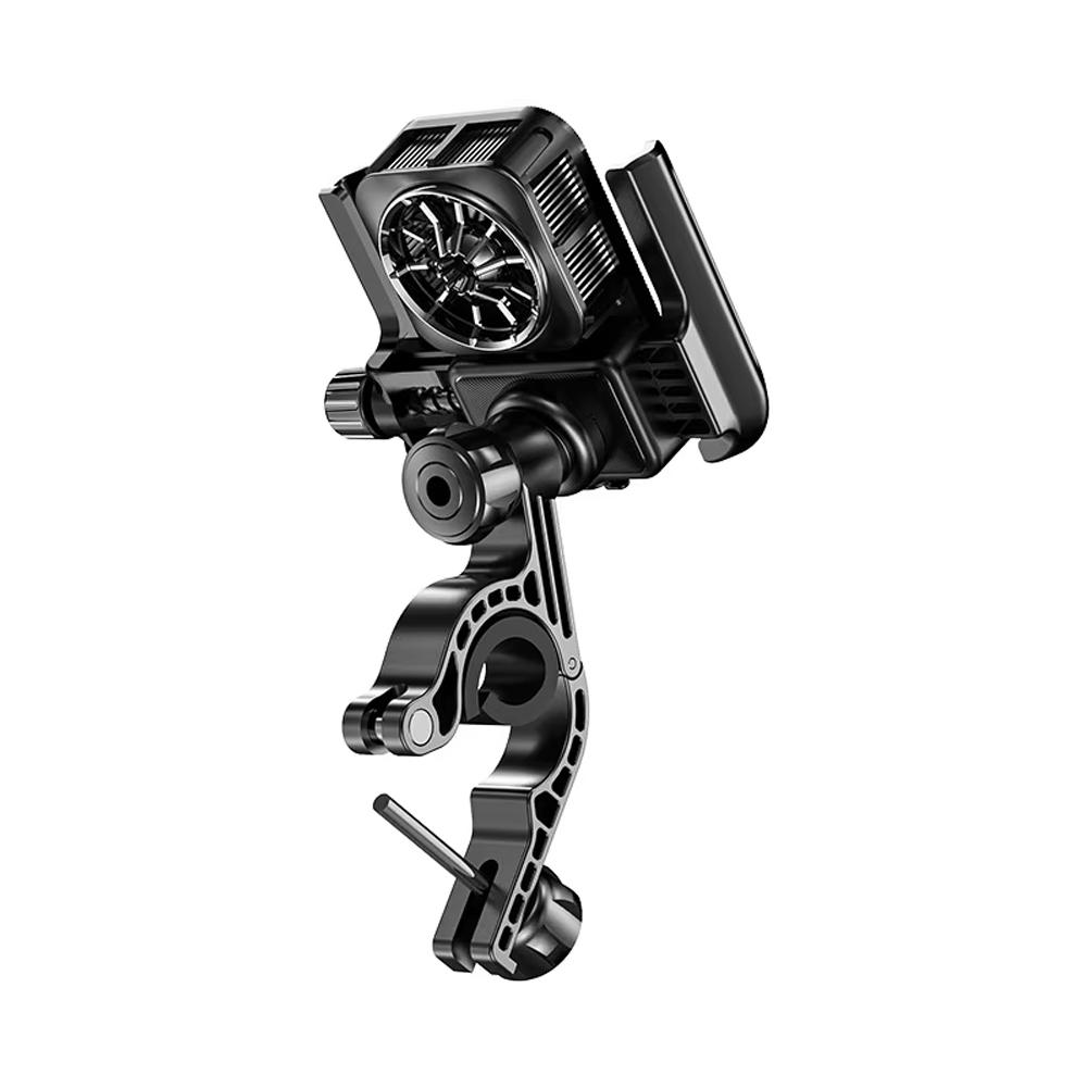 

Охлаждающий держатель для телефона для мотоцикла, кронштейн для мобильного телефона для велосипеда, вращение на 360°, ударопрочный, навигационный, охлаждающая подставка-держатель для велоспорта чёрный