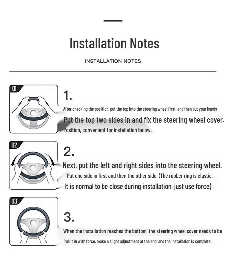 Premium Leather Steering Wheel Cover for Great Wall WEY VV7S, P8, VV5S, VV6, VV5, VV7