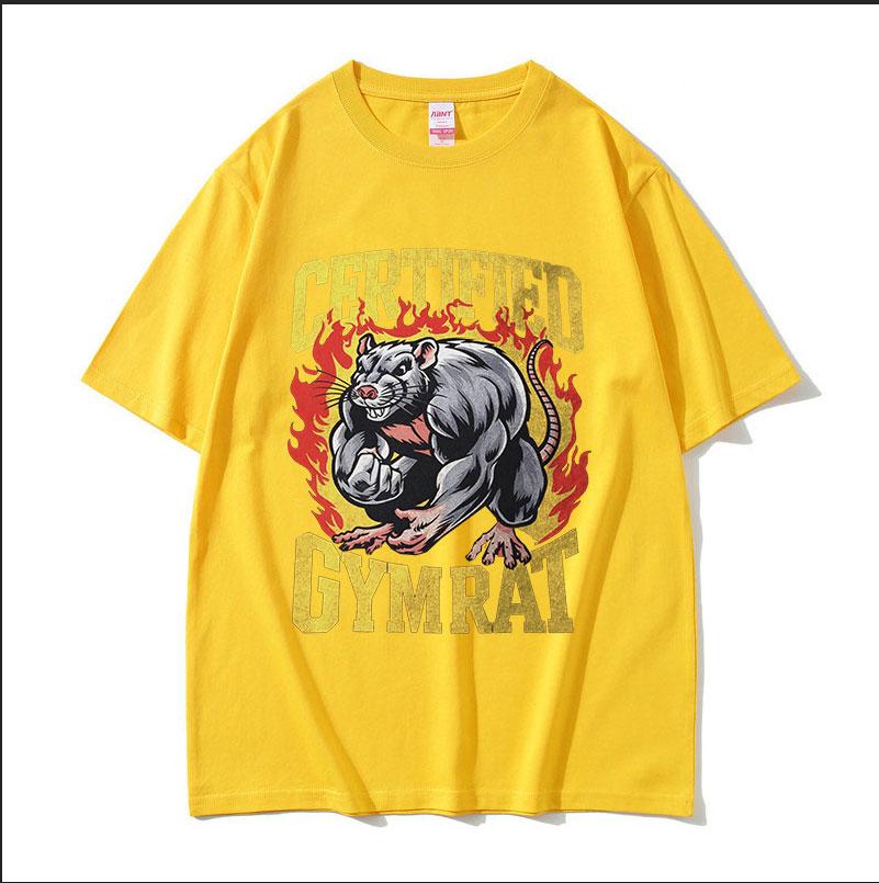 Certified Gym Rat Funny Capybara Meme T Shirts Mens Vintage Fashion ONeck Weightlifting Short Sleeve Tshirt Unisex Streetwear