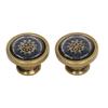 2 Sets Antique Furniture Hardware Handle Knob Zinc Alloy Round Single Hole Cabinet Door Handle