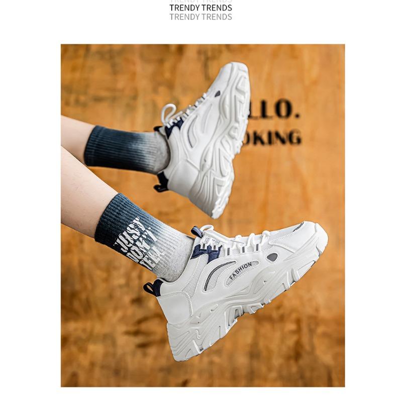 Men S Breathable Mesh Thick Sole Casual Running Sneakers