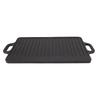 Plaque de cuisson double face en fer Chauffage rapide et uniforme Plaque de grill réversible pour camping en plein air Réchaud à gaz Cuisinière à induction