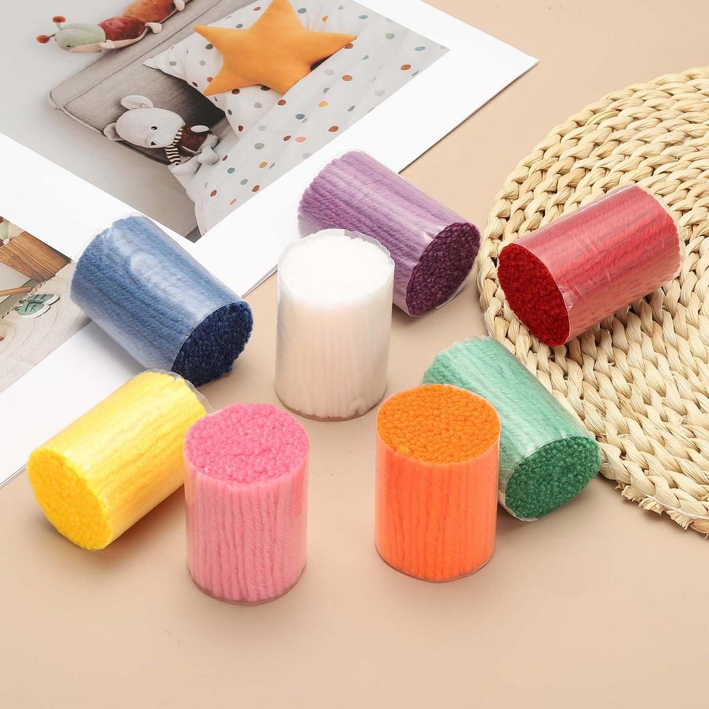 PATIKIL 6 Rolls Latch Hook Latch Hook Kit Yarn Hook Rug Making Crochet Bundle for Adult Tapestry DIY Dark Gray Yarn, Pre-Cut Beginners, Craft,