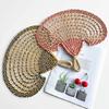 Bohemian Hand-woven Straw Fan Colorful Cattail Fan Gift Decorative Handmade Fan  Beach