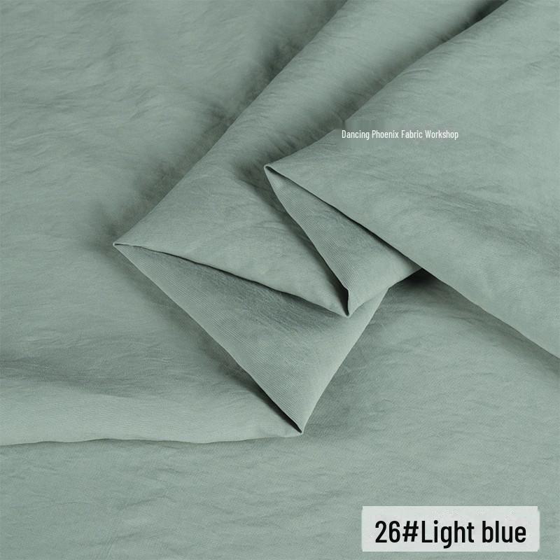 Retro Pískově Praná Matná Měděná Amoniaková Hedvábná Tkanina - Nepružný Mlhavě Mrazivý Materiál na Top/Sukni