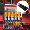 Spray Bottle Holder 5 Hole Tool Storage Rack Wall Mounted Stainless Steel Storage Rack Aerosol Holder for Home Tool Storage
