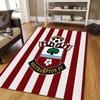 Southampton FC Flannel Pattern Square Carpet,Area Rug,Carpet Rug for Living Room Bedroom Sofa Playroom Decor,Non-slip Floor Mat