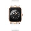 Women's Watch, Waterproof, Luminous, Silicone Band, Japan Quartz Movement, White (white Silicone Strap Rose Gold Case Black Dial)