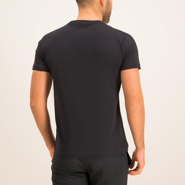 Emporio Armani EA7 Letter And Number Logo Print Crew Neck Short Sleeve T-Shirt Men Tops Black 3HPT81-PJM9Z-1200