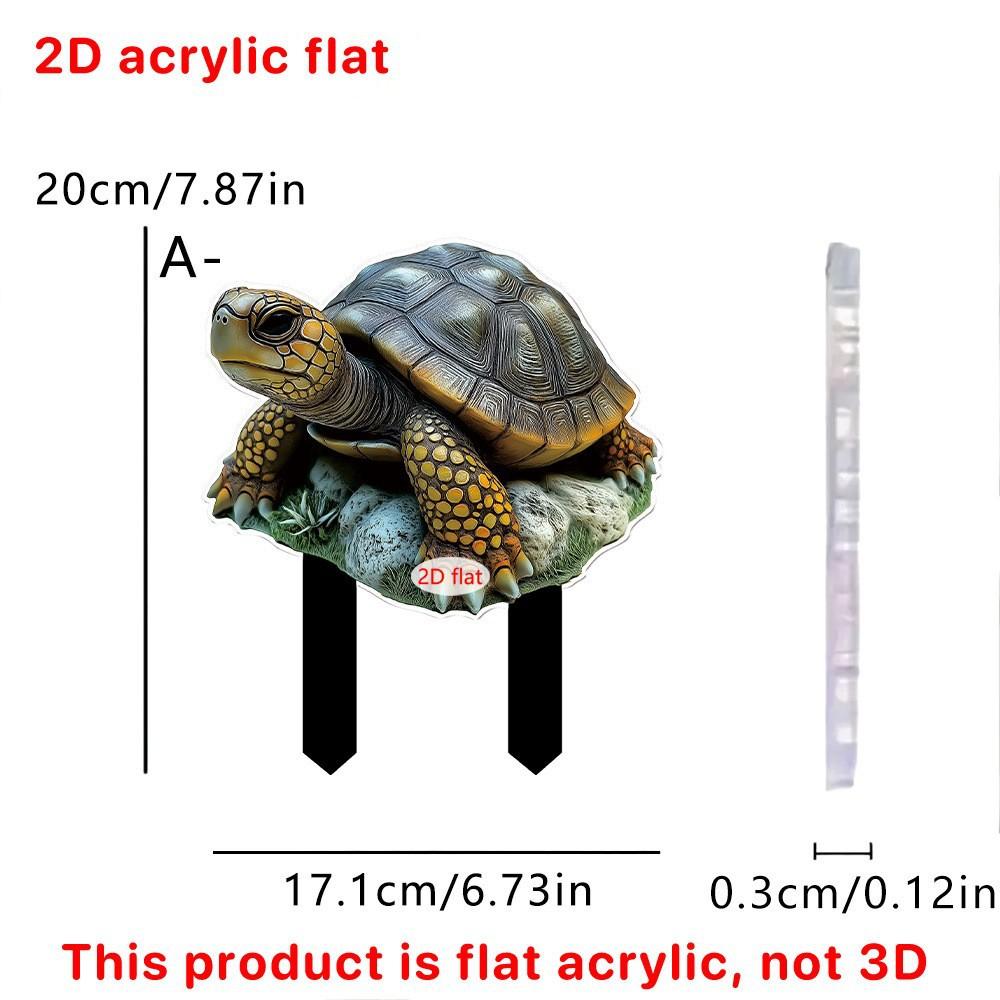 New Frog Duck Turtle Animal 2D Flat Acrylic Courtyard Garden Home Decoration Floor Plug