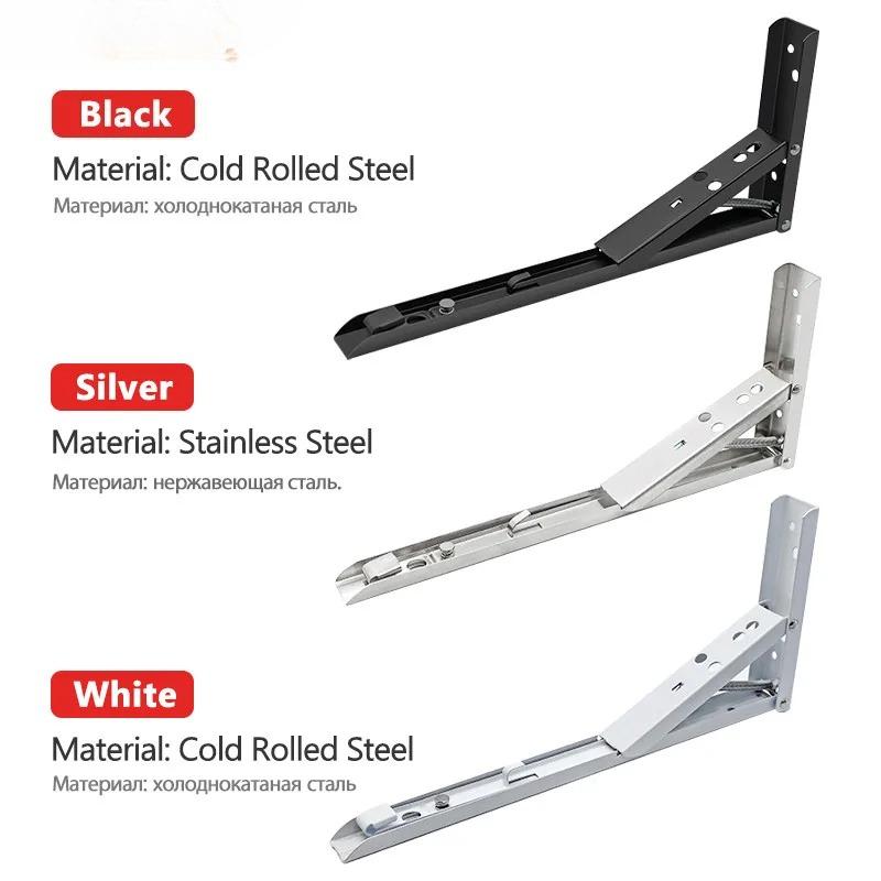 2PCS Triangle Folding Angle Bracket Heavy Support Adjustable Wall Mounted Bench Table Shelf Bracket Furniture Hardware