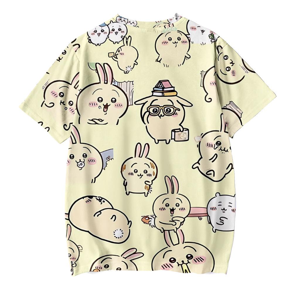 Nová kreslená trička Chiikawa pro ženy a muže, letní oblečení, fitness, kulatý výstřih, pánské tričko pro muže, nadměrná velikost, nová pánská trička, topy