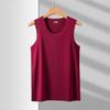 Men's Casual V-Neck Sleeveless Vest In Silk-Like Fabric with Ice Cutting Technology