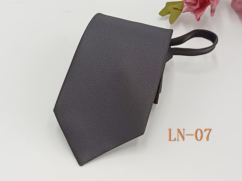 Men's Professional Striped Jacquard Zipper Tie, 7cm