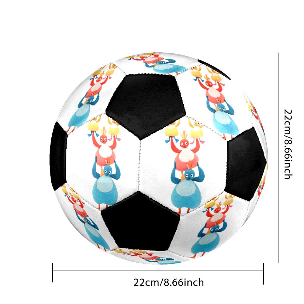 Twirlywoos Indoor Soccer Ball Colorful Machine Stitched PVC Size 5 Team Training Competition Ready Durable High-Bounce Cool Sports Gift