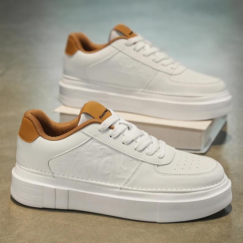 

Skateboard White Shoes Loafers Non-Slip Soft and Comfortable Men s Sneakers Wear-resistant Sports and Leisure Shoes for Men 44