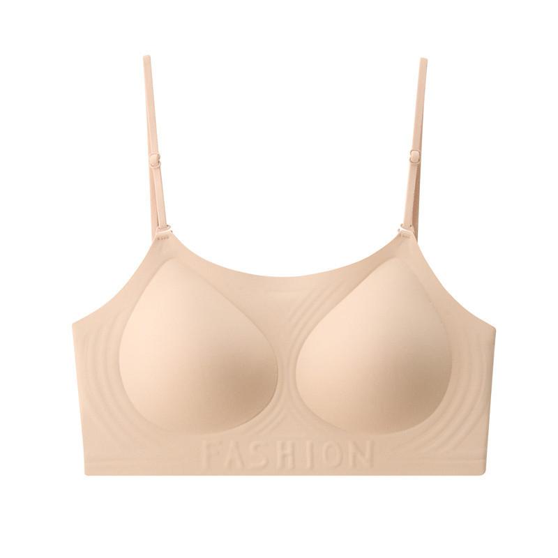 Liquid Foundation Invisible Thin Seamless Steel Rim Underwear Women's Small Breasts Show Large Comfort Invisible Beautiful Back Sling Bra Cover