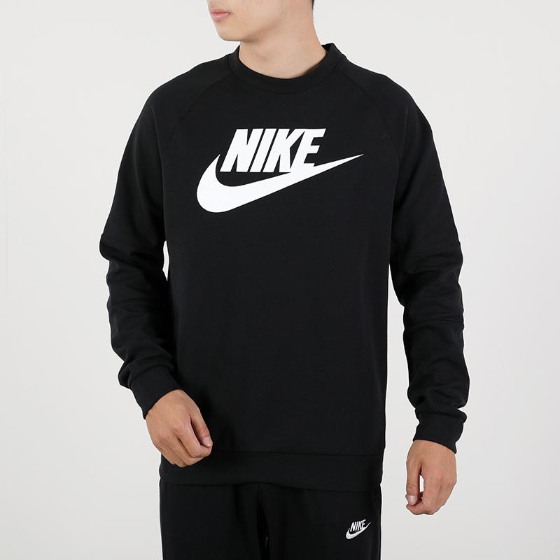 Nike Casual Running Training Crew Neck Sweatshirt Men Tops Black CU4474-010