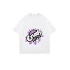 Oversize Women's Short-Sleeve T-Shirt with Pink-Purple Graffiti-Style "Crush Lupus" Lupus Awareness Ribbon Print