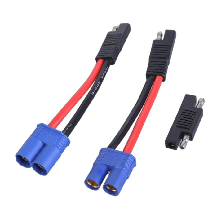6.3inch EC8 to SAE Power Cable Line 10AWG Silicone Wire with Adapter for Car ESC Motor Solar Panel Battery Charger