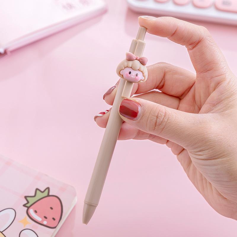 4 pcs/lot 0.5mm Kawaii Cartoon Rabbit Girl Mechanical Gel Ink Pens School Office Writing Supplies Stationery