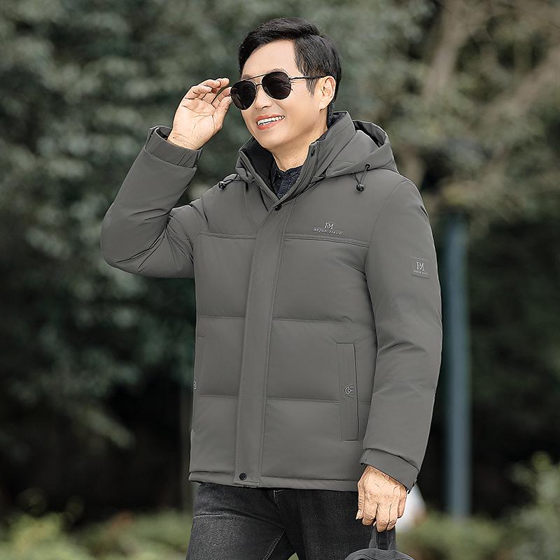 Men's Winter Down Jacket for 50+ - Thick, Warm, Short Coat for Dad or Grandpa