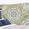Runder Mandala-Wandteppich, Wandbehang, böhmischer Stil, schlicht, retro, geheimnisvoll, Polyester, bedruckt, Tischdecke, Schlafzimmer-Dekor
