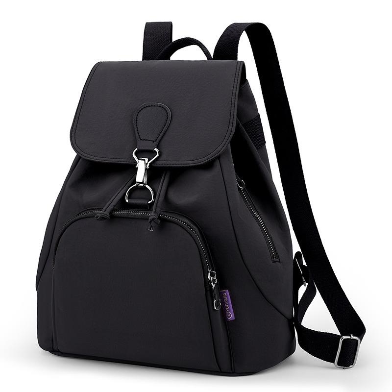 Ryggsäck dam ny mode mjukt läder stor kapacitet reseryggsäck dubbelsyfte axelväska tide