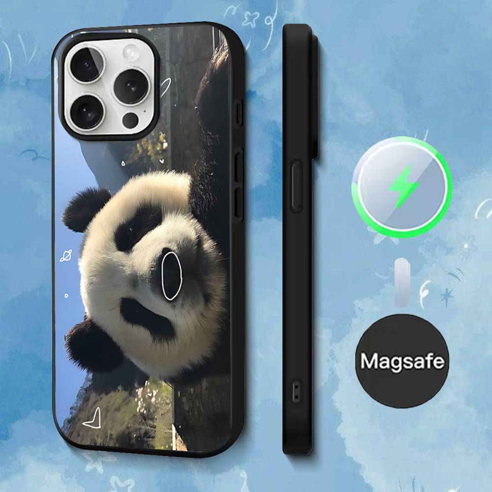 Fubao Panda Phone Case For iPhone 17,16,15,14,13,12,11,Pro,Max,Plus,Mini,SE4,E Magnetic Magsafe Wireless Charging