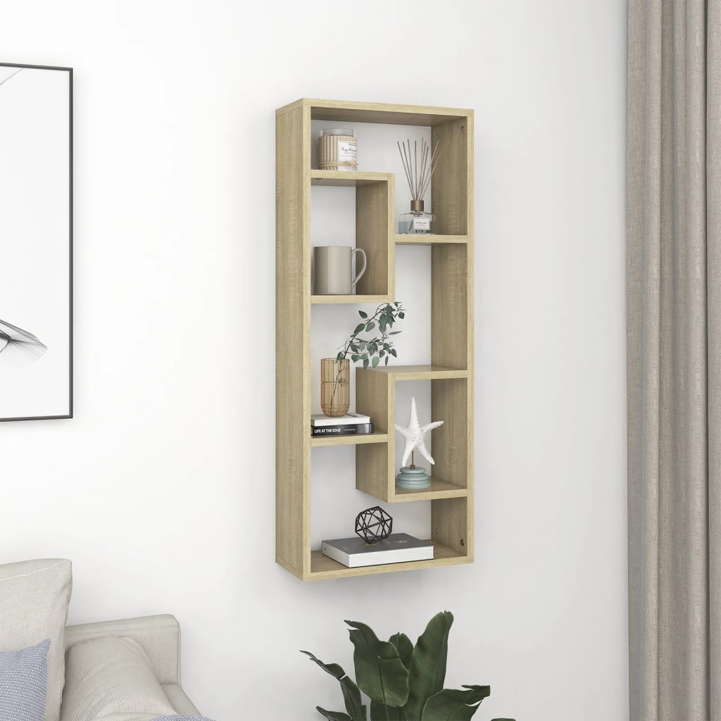 Schlichtes Wandregal, Wandmontiertes Bücherregal, Wanddekor-Aufbewahrungsregal, 36x16x90 Cm