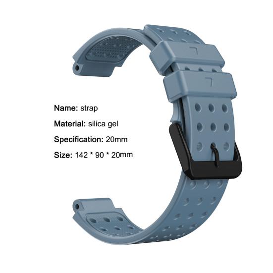 Watch Band Soft Silicone 20mm Watchband Wrist Strap Replacement  for Garmin Approach S20/Forerunner 220 230 235 630 620 735