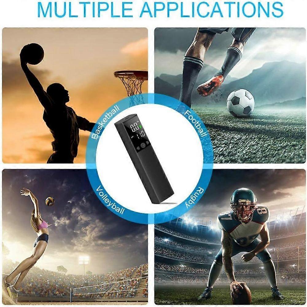 Ball Pump for Sports Balls Basketball Air Pump with LCD Display, Air Pumps for Soccer Ball Volleyball Rugby with Inflate Deflate Needles Accessories