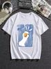 Women T-shirt Graffiti-art Confused Duck Printed Tees Shirt Summer Loose Tops Fashion Street O-neck Female Clothes